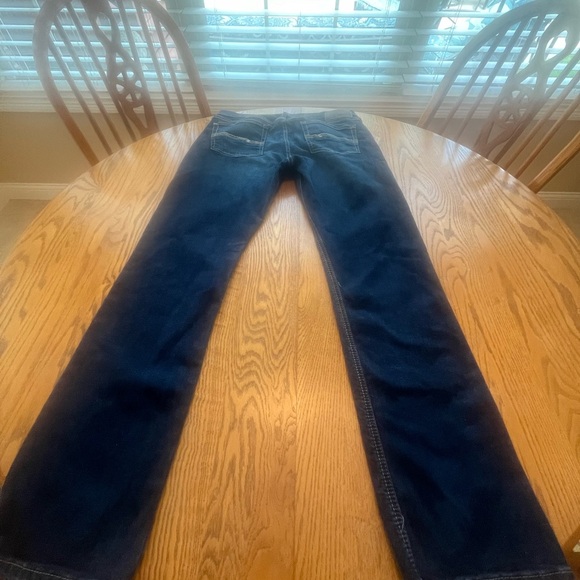 Ariat Mens M8 Modern Slim Leg 35/32 Blue Jeans Western Workwear VGUC - Picture 3 of 14